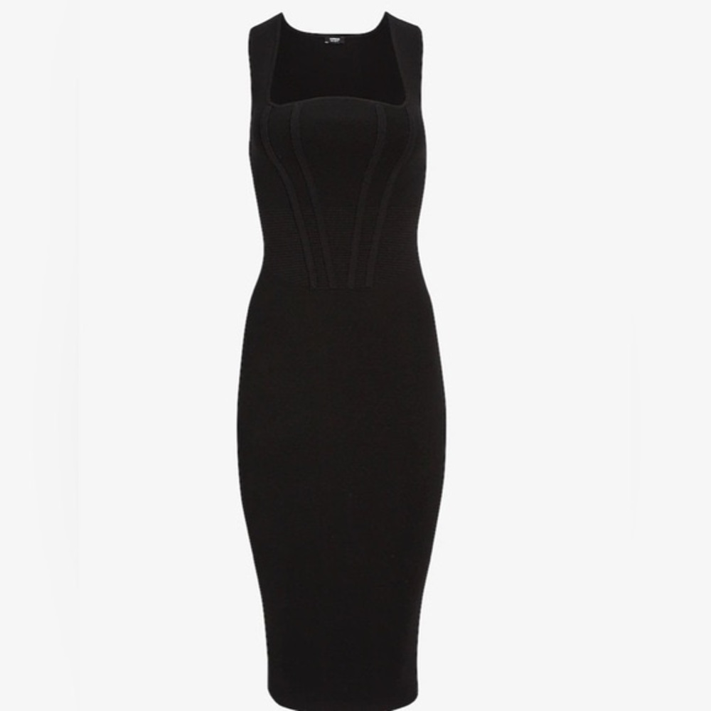 Express body contour Black Dress